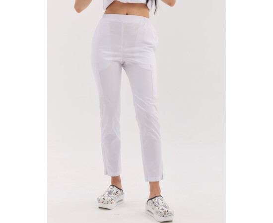 Зображення 5 Медичний костюм жіночий Остін білий peach р. 44, "БІЛИЙ ХАЛАТ" 583-324-679, Розмір: 44, Цвет: белый персиковый