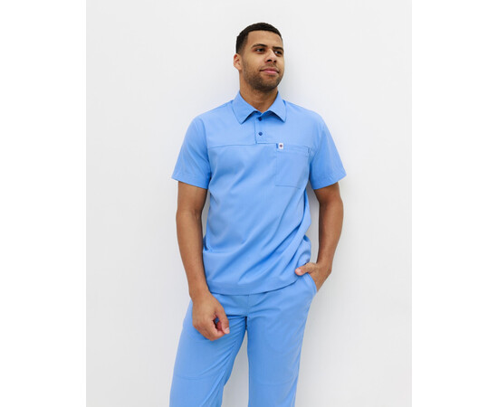 Зображення 2 Медичний костюм чоловічий Теннессі блакитний р. 56, "БІЛИЙ ХАЛАТ" 550-333-677, Розмір: 56, Цвет: блакитний