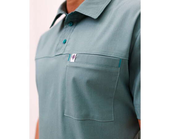 Зображення 5 Медичний костюм чоловічий Теннессі лазурно-сірий р. 54, "БІЛИЙ ХАЛАТ" 550-428-677, Розмір: 54, Цвет: блакитно-сірий