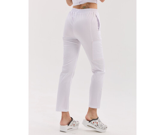 Изображение 6 Медицинский костюм женский Остин белый peach р. 42, "БЕЛЫЙ ХАЛАТ" 583-324-679, Размер: 42, Цвет: белый персиковый