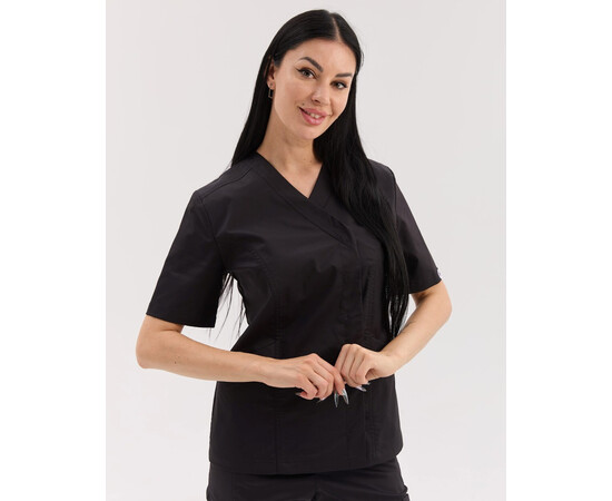 Зображення 3 Медичний костюм жіночий Остін чорний р. 50, "БІЛИЙ ХАЛАТ" 583-321-679, Розмір: 50, Цвет: чорний
