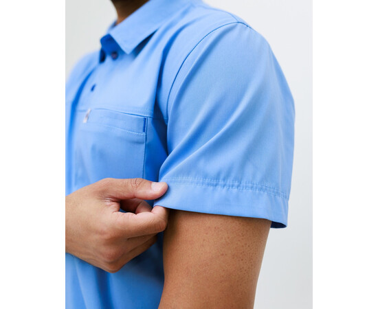 Изображение 5 Медицинский костюм мужской Теннесси голубой р. 46, "БЕЛЫЙ ХАЛАТ" 550-333-677, Размер: 46, Цвет: голубой