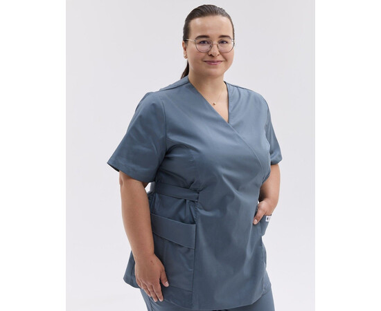 Изображение 4 Медицинский костюм женский Киото нефритовый +SIZE р. 68, "БЕЛЫЙ ХАЛАТ" 571-486-679, Размер: 68, Цвет: нефритовый