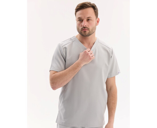 Зображення 3 Медичний хірургічний костюм чоловічий Портленд світло-сірий р. 48, "БІЛИЙ ХАЛАТ" 569-419-966, Розмір: 48, Цвет: світло сірий