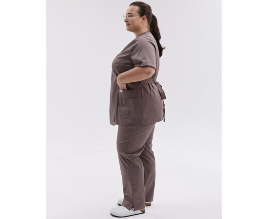 Изображение 2 Медицинский костюм женский Киото какао +SIZE р. 60, "БЕЛЫЙ ХАЛАТ" 571-521-679, Размер: 60, Цвет: какао