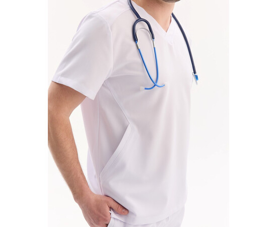 Зображення 5 Медичний хірургічний костюм чоловічий Портленд білий р. 54, "БІЛИЙ ХАЛАТ" 569-324-966, Розмір: 54, Цвет: білий