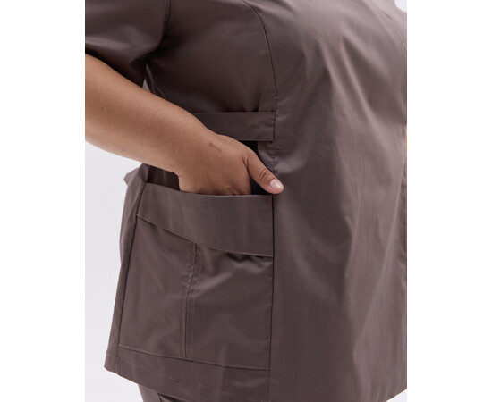 Зображення 6 Медичний костюм жіночий Кіото какао +SIZE р. 64, "БІЛИЙ ХАЛАТ" 571-521-679, Розмір: 64, Цвет: какао