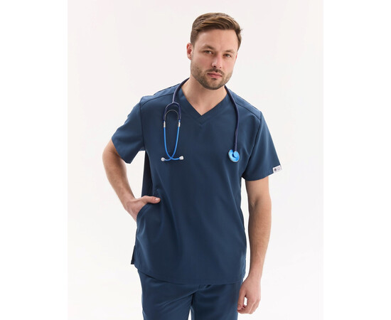 Изображение 3 Медицинский хирургический костюм мужской Портленд синий р. 48, "БЕЛЫЙ ХАЛАТ" 569-322-966, Размер: 48, Цвет: синий