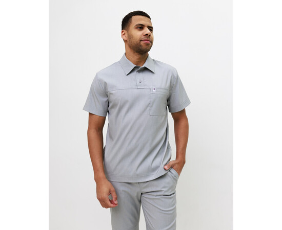 Изображение 3 Медицинский костюм мужской Теннесси светло-серый р. 54, "БЕЛЫЙ ХАЛАТ" 550-419-677, Размер: 54, Цвет: светло-серый