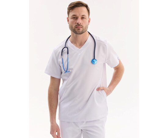 Изображение 3 Медицинский хирургический костюм мужской Портленд белый р. 58, "БЕЛЫЙ ХАЛАТ" 569-324-966, Размер: 58, Цвет: белый