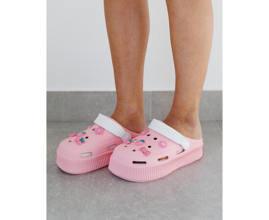 Зображення 3 Медичні жіночі сабо на платформі Eva peach-white р. 37, "БІЛИЙ ХАЛАТ" 493-422-929, Розмір: 37, Цвет: peach-white