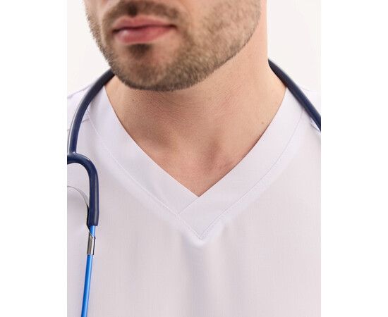 Зображення 4 Медичний хірургічний костюм чоловічий Портленд білий р. 54, "БІЛИЙ ХАЛАТ" 569-324-966, Розмір: 54, Цвет: білий