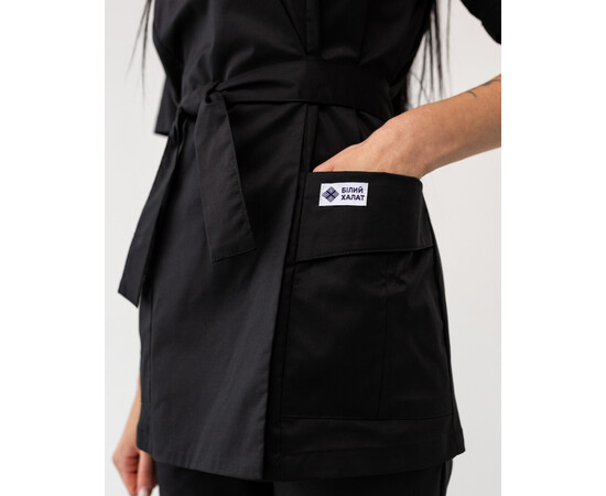 Зображення 4 Медична сорочка жіноча Кіото чорна р. 46, "БІЛИЙ ХАЛАТ" 573-321-679, Розмір: 46, Цвет: чорний