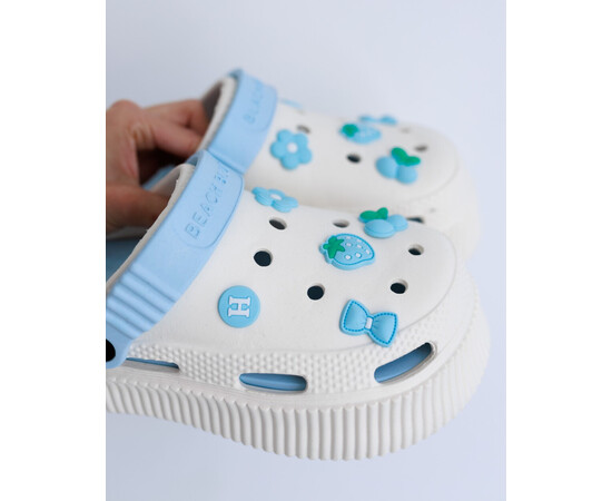Зображення 4 Медичні жіночі сабо на платформі Eva біло-лазурові р. 36, "БІЛИЙ ХАЛАТ" 493-462-864, Розмір: 36, Цвет: бело-лазурный