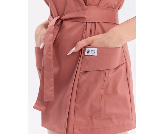 Изображение 4 Медицинская рубашка женская Киото розово-терракотовый р. 54, "БЕЛЫЙ ХАЛАТ" 573-530-679, Размер: 54, Цвет: розово-теракотовый