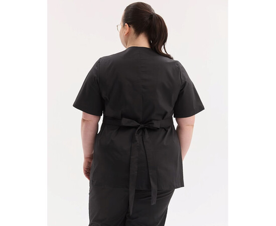 Зображення 2 Медична сорочка жіноча Кіото чорна +SIZE р. 58, "БІЛИЙ ХАЛАТ" 574-321-679, Розмір: 58, Цвет: чорний