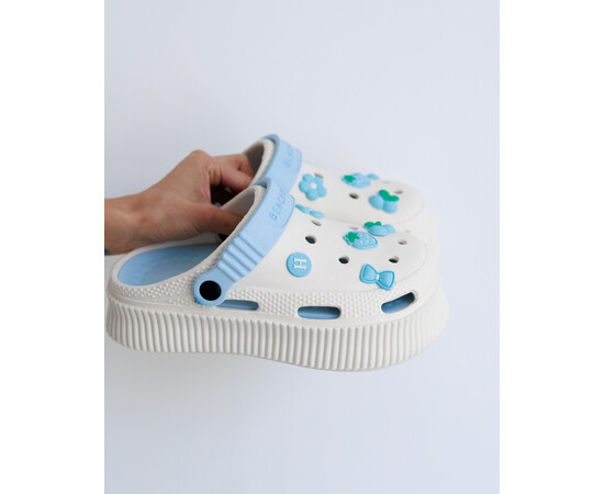Зображення 2 Медичні жіночі сабо на платформі Eva біло-лазурові р. 37, "БІЛИЙ ХАЛАТ" 493-462-864, Розмір: 37, Цвет: бело-лазурный
