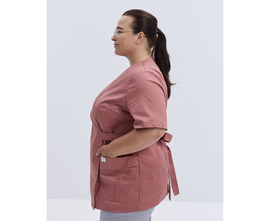 Изображение 3 Медицинская рубашка женская Киото розово-терракотовый +SIZE р. 60, "БЕЛЫЙ ХАЛАТ" 574-530-679, Размер: 60, Цвет: розово-теракотовый