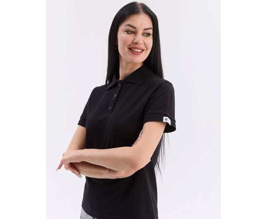 Зображення 2 Медичне поло жіноче чорне NEW р. 2XL, "БІЛИЙ ХАЛАТ" 577-321-677, Розмір: 2XL, Цвет: чорний