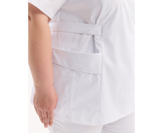 Зображення 5 Медична сорочка жіноча Кіото біла +SIZE р. 58, "БІЛИЙ ХАЛАТ" 574-324-679, Розмір: 58, Цвет: білий