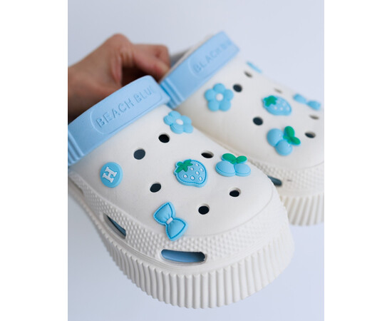 Зображення 3 Медичні жіночі сабо на платформі Eva біло-лазурові р. 37, "БІЛИЙ ХАЛАТ" 493-462-864, Розмір: 37, Цвет: бело-лазурный