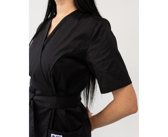 Изображение 3 Медицинская рубашка женская Киото черная р. 44, "БЕЛЫЙ ХАЛАТ" 573-321-679, Размер: 44, Цвет: черный