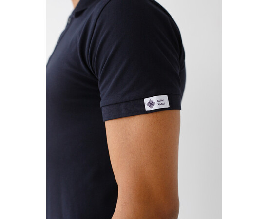 Изображение 4 Медицинское поло мужское темно-синее р. S, "БЕЛЫЙ ХАЛАТ" 148-406-677, Размер: S, Цвет: темно-синий