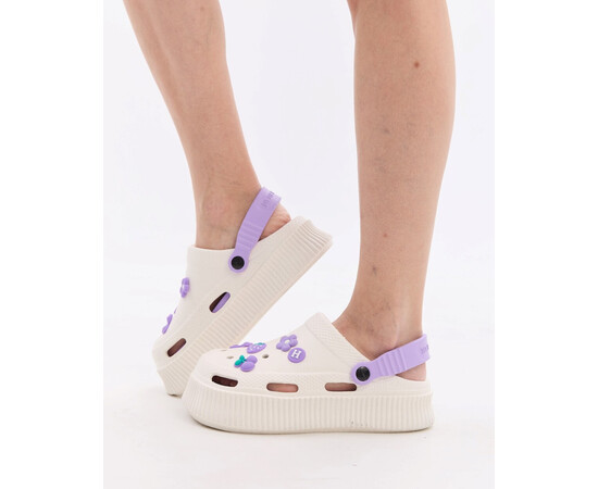 Изображение 4 Медицинские женские сабо на платформе Eva бело-лавандовые р. 40, "БЕЛЫЙ ХАЛАТ" 493-335-864, Размер: 40, Цвет: бело-лавандовый