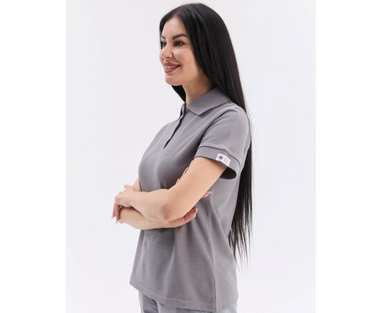 Зображення 2 Медичне поло жіноче світло-сіре NEW р. 2XL, "БІЛИЙ ХАЛАТ" 577-419-677, Розмір: 2XL, Цвет: світло сірий