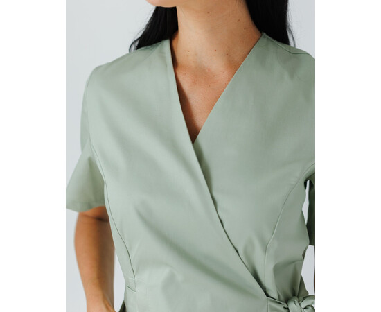 Изображение 3 Медицинская рубашка женская Киото фисташковая р. 46, "БЕЛЫЙ ХАЛАТ" 573-396-679, Размер: 46, Цвет: фисташковый