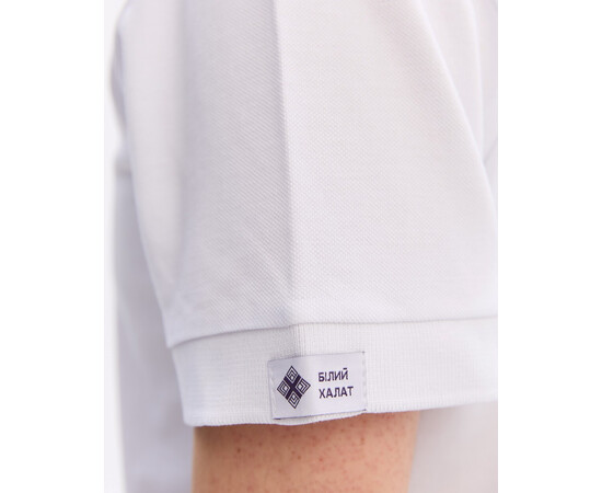 Зображення 4 Медичне поло чоловіче біле NEW р. S, "БІЛИЙ ХАЛАТ" 578-510-967, Розмір: S, Цвет: білий