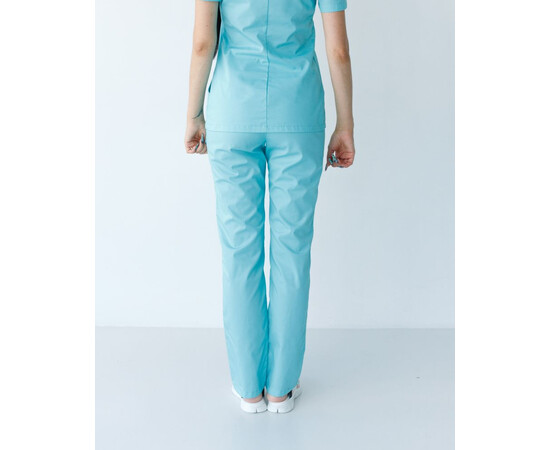 Изображение 3 Брюки медицинские женские ментол р. 52, "БЕЛЫЙ ХАЛАТ" 163-441-726, Размер: 52, Цвет: ментол