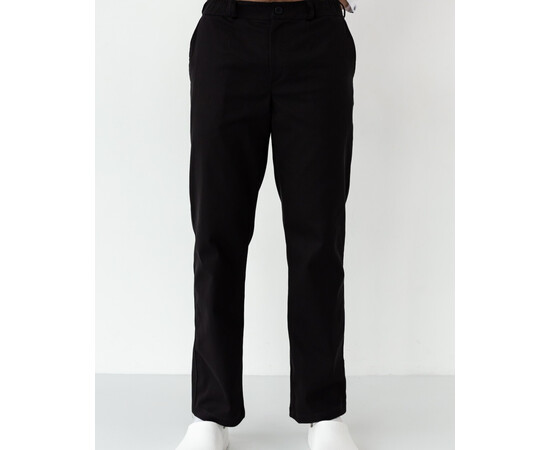 Изображение 2 Брюки медицинские мужские Даллас черные р. 46, "БЕЛЫЙ ХАЛАТ" 546-321-881, Размер: 46, Цвет: черный