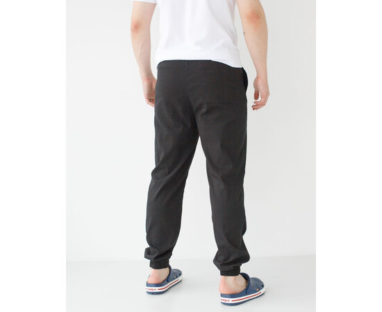 Изображение 3 Медицинские брюки мужские джоггеры стрейч черные р. 46, "БЕЛЫЙ ХАЛАТ" 504-321-730, Размер: 46, Цвет: черный