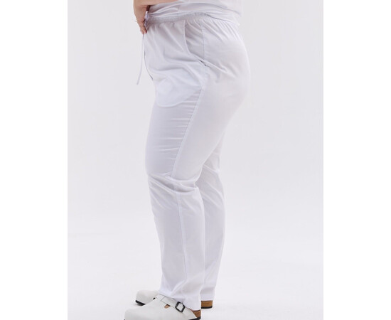 Зображення 2 Медичні жіночі брюки Торонто білі +SIZE р. 58, "БІЛИЙ ХАЛАТ" 568-324-948, Розмір: 58, Цвет: білий
