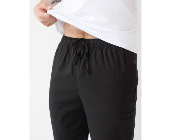 Изображение 7 Медицинские брюки мужские джоггеры стрейч черные р. 48, "БЕЛЫЙ ХАЛАТ" 504-321-730, Размер: 48, Цвет: черный