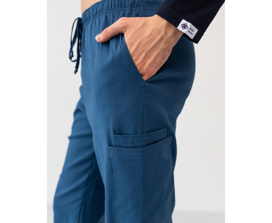 Зображення 5 Медичні штани чоловічі джогери стрейч сині р. 50, "БІЛИЙ ХАЛАТ" 504-322-730, Розмір: 50, Цвет: синий