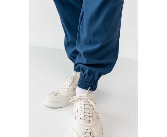 Изображение 7 Медицинские брюки мужские джоггеры стрейч синие р. 54, "БЕЛЫЙ ХАЛАТ" 504-322-730, Размер: 54, Цвет: синий