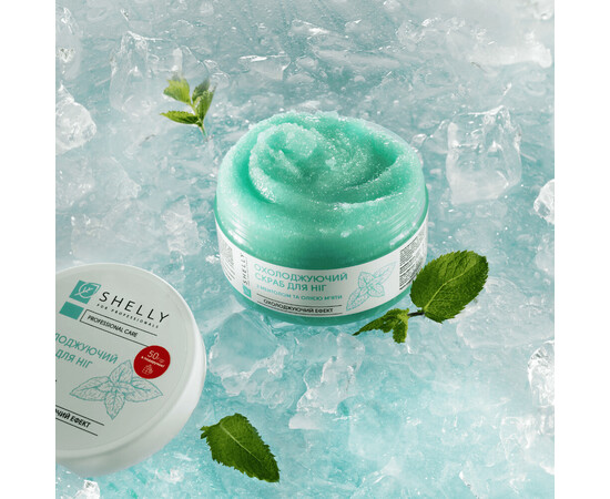 Изображение 2 Охлаждающий скраб для ног с ментолом и маслом мяты Shelly, 200 г