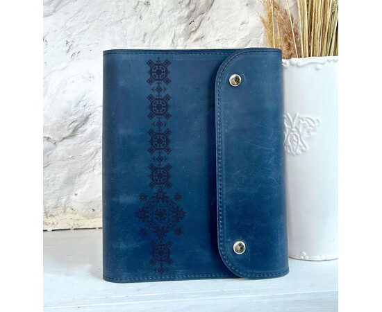 Зображення 2 Шкіряний блокнот Professional Journals «Вишиванка» (модель Монако), чорний, Колір: Black