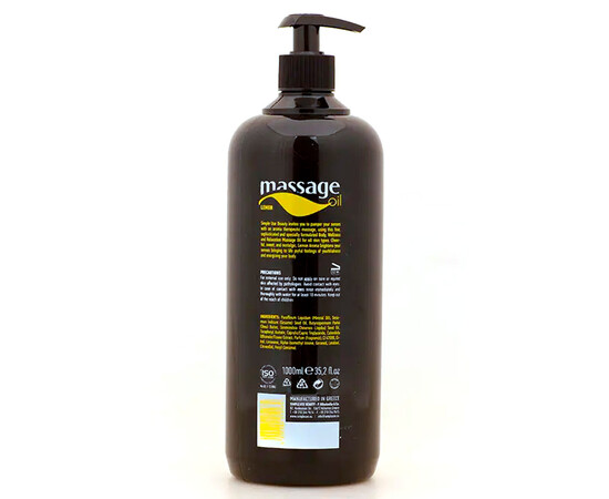 Зображення 2 Масажна олія Simple Use «Лимон», 1000 мл, Аромат: Lemon, Об'єм (мл, г): 1000