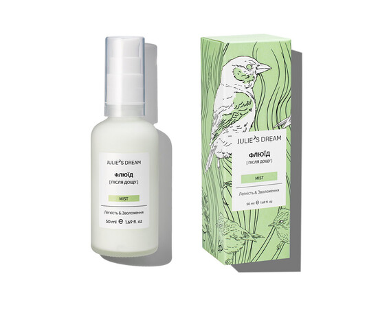 Зображення 2 Флюїд зволожуюючий для обличчя Julie`s Dream Mist регулює себовиділення та заспокоює проблемну шкіру, 50 мл