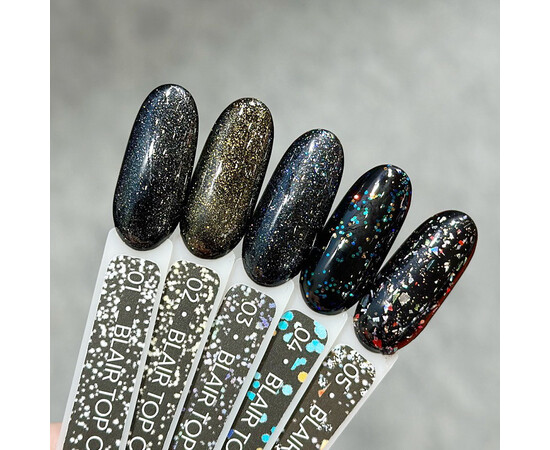 Изображение 3 Топ для гель-лака с блестками Blair Top Coat Jerden Proff №03, 10 мл, Объем (мл, г): 10, Цвет: 03