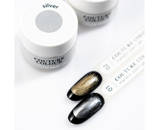 Зображення 2 COUTURE Metallic Paint Gel no wipe 5г №02 Gold, Об'єм (мл, г): 5, Колір: 02 Gold