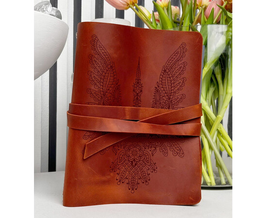 Зображення 2 Шкіряний блокнот Professional Journals «Птах-Герб» (модель Аляска), зелений, Колір: Green