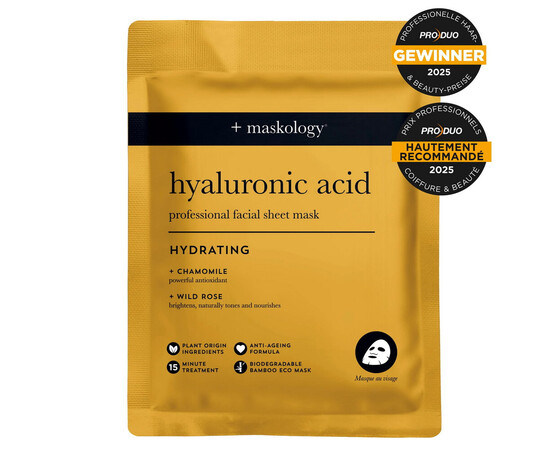 Зображення 2 Тканинна маска для обличчя Hive +maskology Hyaluronic Acid гіалуронова кислота, ромашка, 22 мл