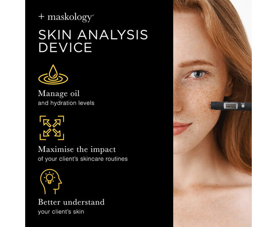 Зображення 5 Аналізатор шкіри для вимірювання зволоженості та жирності шкіри Hive +maskology Scin Analysis Device 