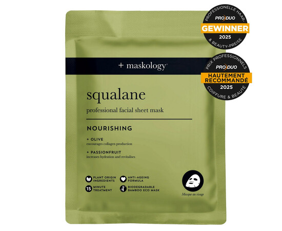 Зображення 2 Тканинна маска для обличчя Hive +maskology Squalane зволожує, живить і відновлює шкіру, 22 мл