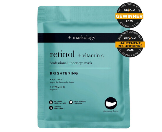 Зображення 2 Маска для шкіри навколо очей для втомленої або зрілої шкіри Hive +maskology Retinol + Vitamin C, 3x3.5 г