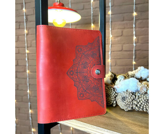 Изображение 2 Кожаный блокнот Professional Journals «Мандала» (модель Сидней), бордо, Цвет: bordeaux